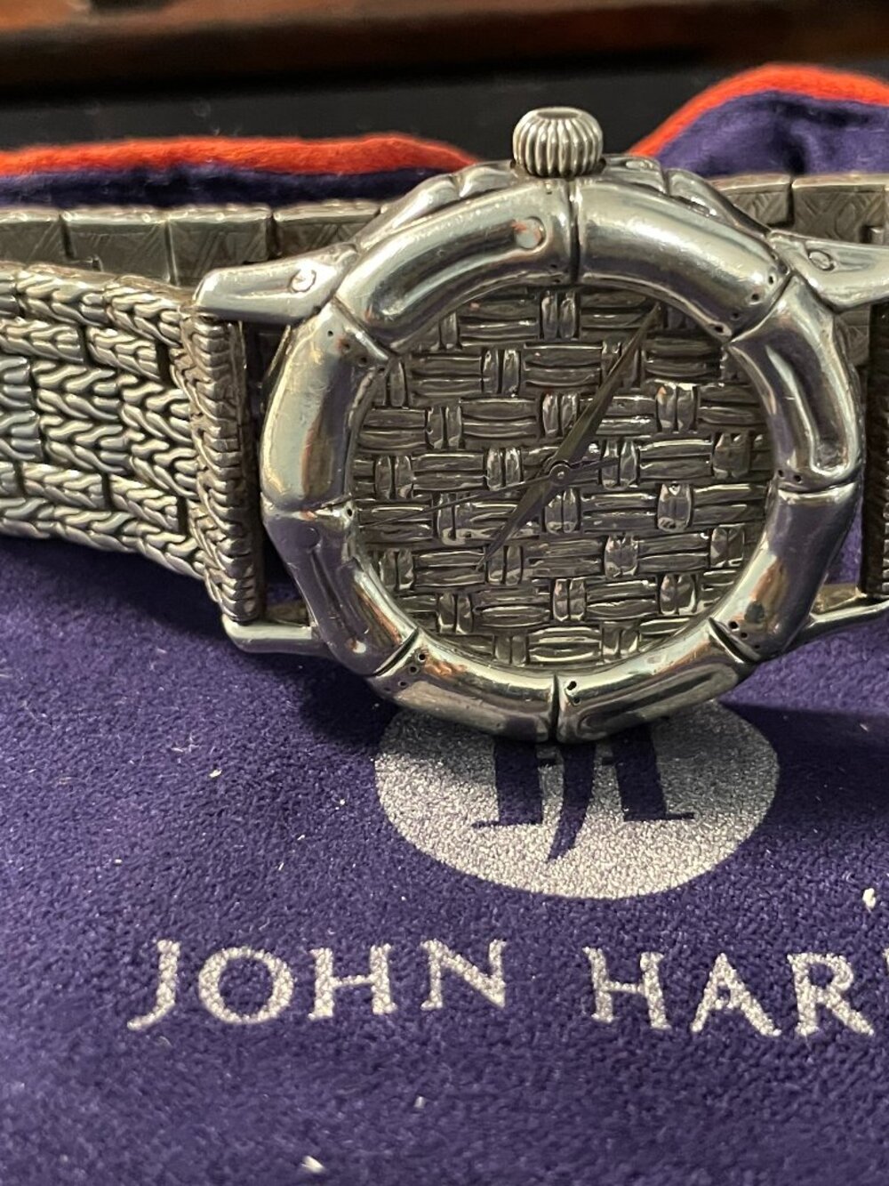 JOHN HARDY STERLING SILVER WATCH DEPLOYMENT CLASP